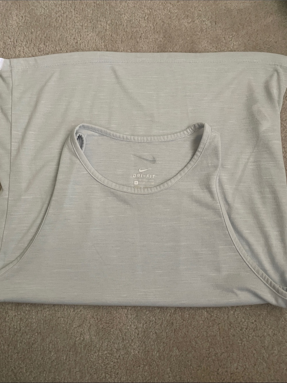 Nike Light Blue/Gray Dri-FIT Athletic Tank Womens Running Activewear